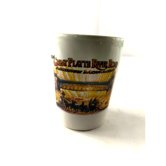 The Great Platter River Road Shot Glass - Picture 2 of 7